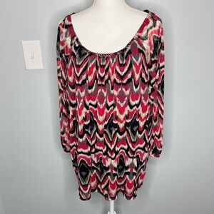 INC Patterned Blouse size 2x